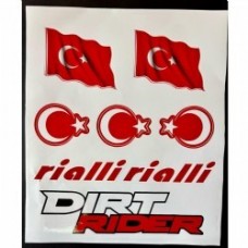 Sticker Rialli+Dırt Rıder A4 Sticker Rialli+Dırt Rıder A4