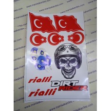 Sticker Karışık Bayrak A4 Sticker Karışık Bayrak A4