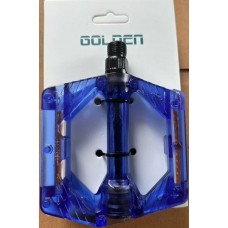Pedal 2 li Takım FP-812 Şeffaf Mavi Renk Platform Golden Marka Mtb Bisiklet Uyumlu
