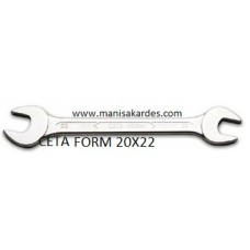 Anahtar 20x22 İki Açık Ağız Düz Kısa Boy Ceta Form Marka Türk Malı