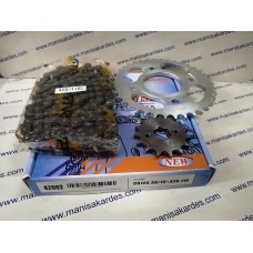 Zincir Dişli Seti New Marka İthal Zincir 116, Arka dişli 38, Ön Dişli  3 lü Takım 15 Cg 125 Motosiklet Uyumlu