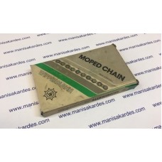 Zincir Mopedkette İthal Alman Malı Wippermann 125-1/2x1/4, Makara Boyutu: 7,8 mm, 116 baklalar, 98 cc Motosiklet Uyumlu