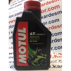 Yağ 4 T 15w50 Motul Marka 1 Litre 5000 Hc-Tech Teknolojisi İthal Fransız Malı Sentetik Bazlı, 4 Zamanlı Motosiklet Yağı Uyumlu (y4t15501mo)
