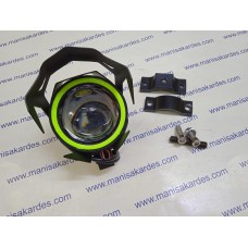 Ledli Sis Farı Çakarlı U7 Angel 12-24 Volt 10 Watt Küçük Beyaz Renk İthal Hindistan Malı Swan Marka Gx-305161 Model, Motosiklet Uyumlu 