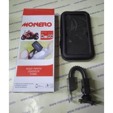 Telefon Tutucu Fermuarlı XXL - Su Geçirmez Ayna Bağlantılı İthal Çin Malı Monero Marka, Motosiklet Uyumlu Telefonluk (168-92)