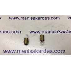 Gösterge Ampulu 12 Volt 2 Watt Sarı Dipli Çift Düz Tırnaklı Ampul