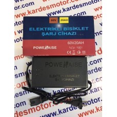 Şarj Cihazı 60 Volt 20 Ah E-Bike 5 Akülü Poweraıse Marka