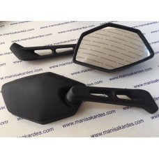 Ayna Saed 00 Dot Marka Siyah Renk Scooter Motosiklet Uyumlu Takım Fiyatı