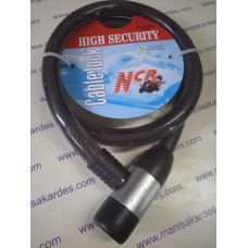 ANAHTARLI HALAT KİLİT 18x100 cm ZHONGLI SİYAH RENK ÇELİK KAFA İTHAL NCR MARKA , BEBEK ARABASI, BİSİKLET, ELEKTRİKLİ BİSİKLET ve MOTOSİKLET UYUMLU ANAHTARLI HALAT KİLİT 18x100 cm ZHONGLI SİYAH RENK ÇELİK KAFA İTHAL NCR MARKA , BEBEK ARABASI, BİSİKLET, ELEKTRİKLİ BİSİKLET ve MOTOSİKLET UYUMLU