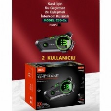 Kask İçin Su Geçirmez 2X Eşleşmeli İnterkom Kulaklık İntercom 2 Hat C50-2X Kask İçin Su Geçirmez 2X Eşleşmeli İnterkom Kulaklık İntercom 2 Hat C50-2X