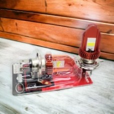 Far Ampulu Çift Taraflı Ledli H4 (YB-L002) 12 Volt (3 Tırnaklı) İthal Çin Malı, Motosiklet Uyumlu