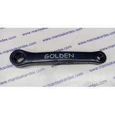 Sol Pedal Kolu 170 mm Golden Marka İthal Siyah Renk Geniş Köşeli Mtb Tipi 24 ve 26 Jant Bisiklet Uyumlu 