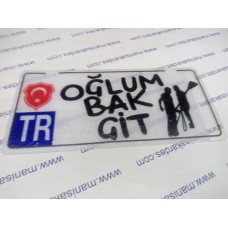 Plakalık Tr Oğlum Bak Git Yazı E-Bike Uyumlu