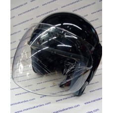Kask Çenesiz Siyah Renk Motosiklet Uyumlu Kask Çenesiz Siyah Renk Motosiklet Uyumlu