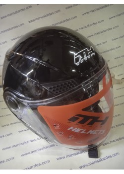 Motosiklet Çenesiz Kask Helmets Marka, XL Beden Mh Spots Siyah Renk Motosiklet Çenesiz Kask Helmets Marka, XL Beden Mh Spots Siyah Renk
