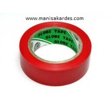 İzolebant Globe Marka Kırmızı Renk Bant Taıwan Malı 19 mm Elektrik Bandı