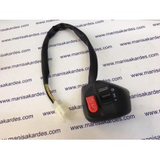 Sağ Kol Kumanda Marş Düğmesi ve Far Anahtarı Orjinal Bisan Marka, Motosiklet Uyumlu Butonu (J0370006)