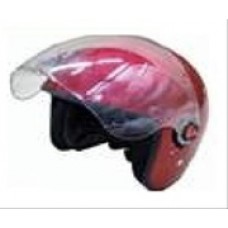 MOTOSİKLET KASK ÇENELİKSİZ CAMLI, TÜRK MALI KIRMIZI RENK