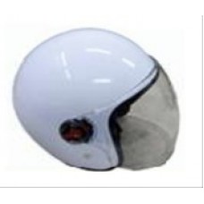 MOTOSİKLET KASK ÇENELİKSİZ CAMLI, TÜRK MALI BEYAZ RENK