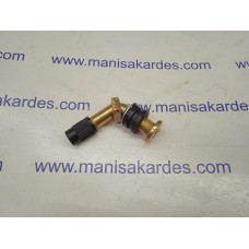 Tubeless Lastik Sibobu Eğri Sarı Metal Cıvatalı ve Somunlu Scooter Motosiklet Otomtiv Uyumlu (tsibop)