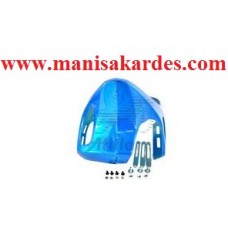 Sakal Takım Motor Alt Koruma Aparatlı Rialli Marka İthal Açık Mavi Renk Cg 125 ve Cg 150 Serisi Motosiklet Uyumlu