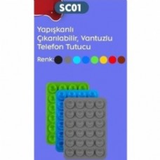 Telefon Tutacağı Vakumlu Siyah Renk Telefon Tutacağı Vakumlu Siyah Renk