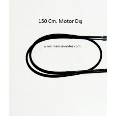 Dış Kablo Kalın 5.5x1500 mm Motosiklet Fren ve Debriyaj Teli Çapa Makinası Uyumlu Siyah Renk Türk Malı