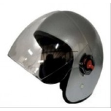 MOTOSİKLET KASK ÇENELİKSİZ CAMLI, TÜRK MALI GRİ RENK